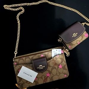 COACH POPPY CROSSBODY WITH DISCO STAR PRINT